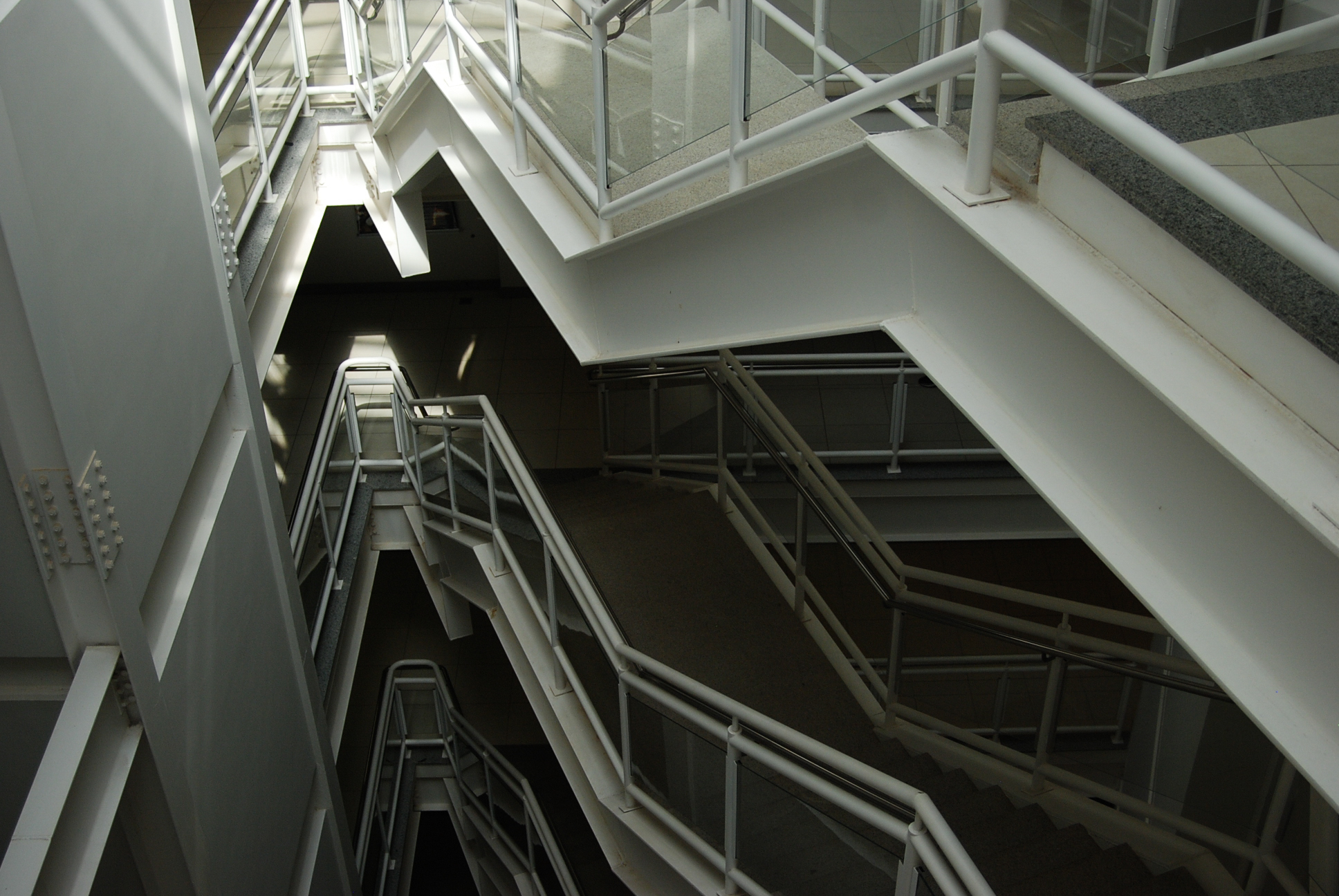 stairs in black and white